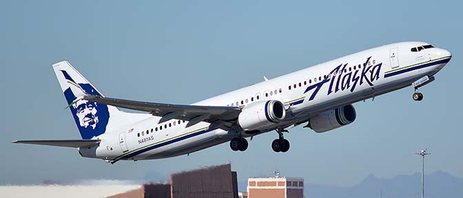 Alaska  Boeing 737-990 N487AS, Phoenix Sky Harbor, January 12, 2016